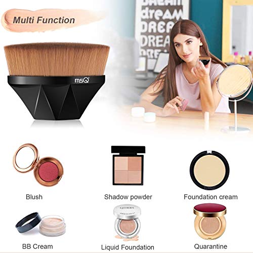 Foundation Brush Makeup Brush with Case, Black - Image 3