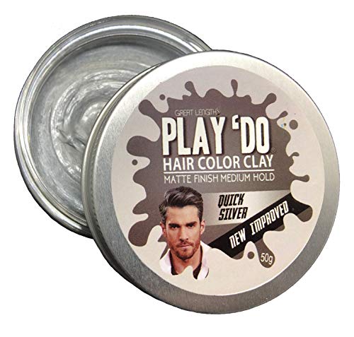 Play 'Do Temporary Hair Color, Gray Hair Wax, Hair Clay, Mens Grooming, Pomade, Silver hair dye(1.8 ounces) …