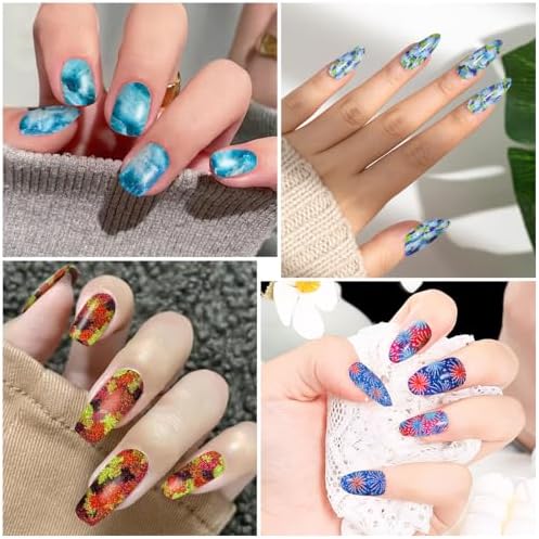 Marble Gradient Nail Polish Strips 6 Sheets for Women Full Nail Art Wraps - Image 6