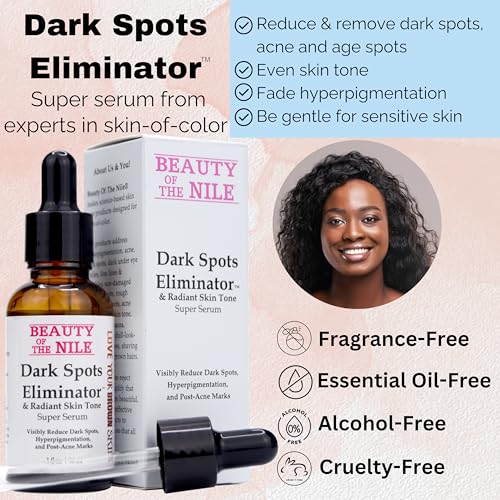 Dark Spots Eliminator™ Serum for Skin-of-Color, Remover Face Hyperpigmentation Age Acne Retinol Niacinamide Hyaluronic Acid, Beauty of the Nile® 1 Oz - Image 5