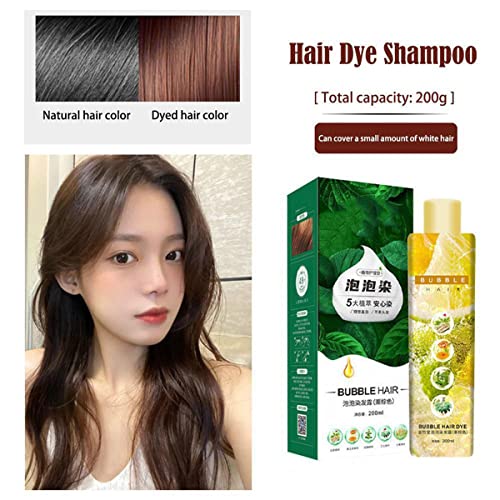 Plant Bubble Hair Dye Shampoo, Instant Natural Hair Color Cream for Women and Men, 200ml - Image 6