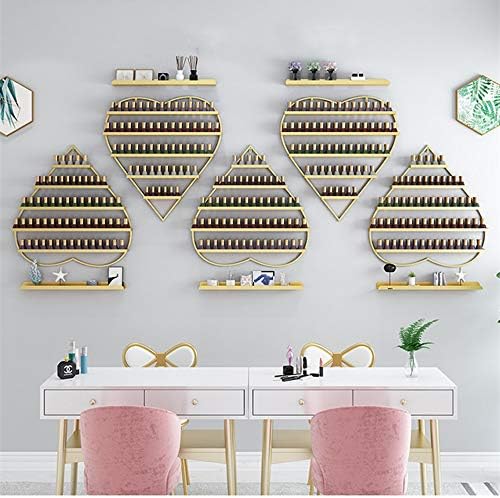 Metal Nail Polish 5 Tier Shelf Organizer Display Rack, Manicure Store Mountable Wall Shelf Essential Oils Organizer Shelf, for Storage Display Makeup/Cosmetics/Perfume Finishing Storage Rack - Image 7