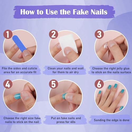 Yellow Flower Almond Press On Nails Kit for Women and Girls, 24 Piece Set - Image 5