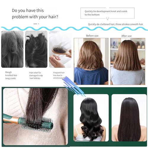 5-Piece Hair Brush Set for Curling, Styling, Comb, Flat, and Airbag Use - Image 5