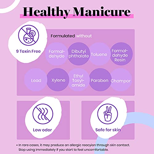 Beetles Gel Nail Polish Kit, 6 Colors Gel Polish Set Purple Glitter Spring Pastel Pink Nail Polish Soak Off U v LED Gel Nail Kit Diy Nail Art Manicure at Home Easter Gift for Women, 2024 New Trend - Image 7