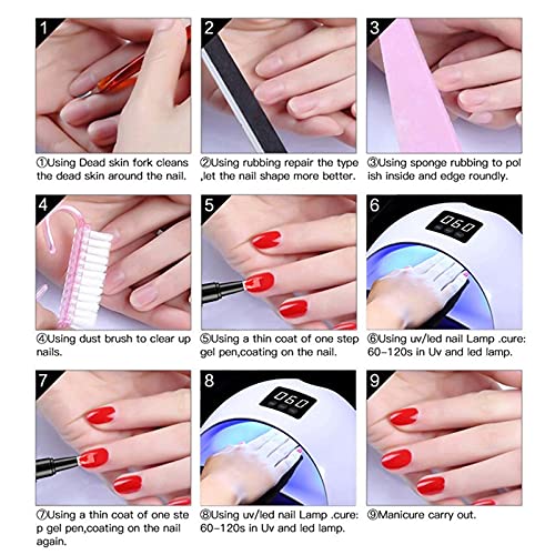 27 Colors Bright Gel Manicure Pen, Soak Nail Polish Pen, Nail Art Salon Nail Coated Supplies Easy to Color Long Lasting, No Need Base & Top Coat, 1pc Nail Polish Pen - Image 7