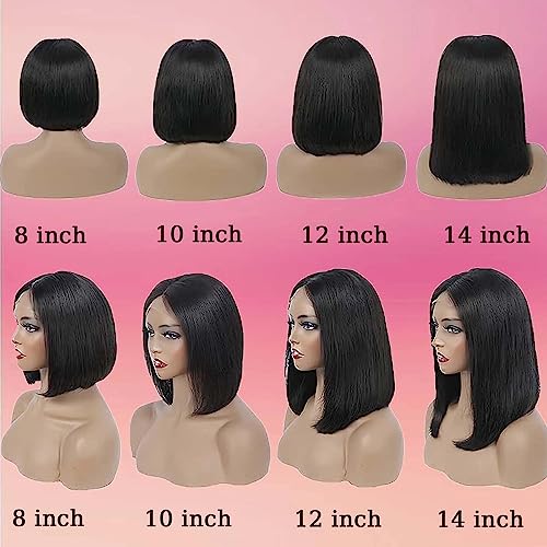 Bob Wig Human Hair,150% Density Lace Front Wigs Human Hair Brazilian Virgin Short Bob Wigs,13x4 Hd Human Hair Lace Front Wigs Pre Plucked With Baby Hair For Black Women(10 Inch,bob Wig) - Image 2