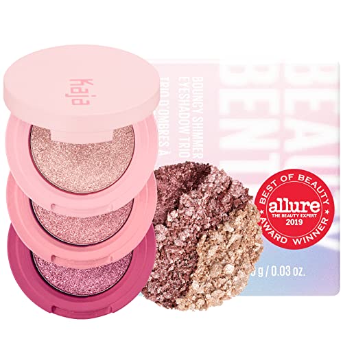 Kaja Wink Dazzle 02 Champagne Sequin + Beauty Bento Collection - Bouncy Eyeshadow Trio 01 Rosewater, 0.03 Oz Bundle - Image 6