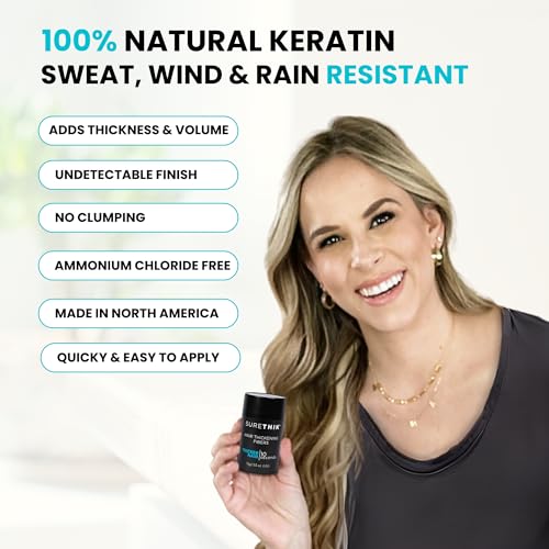 SURETHIK 30g Grey Hair Building Fibers for Instant Volume Thinning Hair Men Women - Image 6