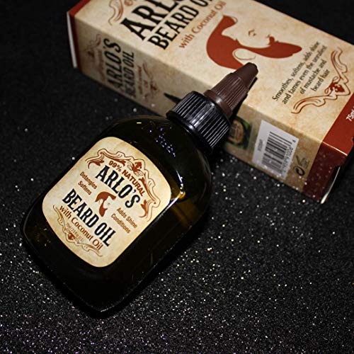 Arlo Natural Coconut Oil Beard Oil 2.5oz Pack of 3 for Soft Healthy Beards - Image 8