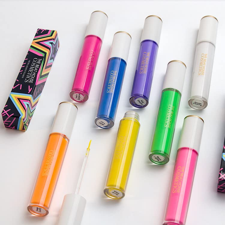 The Beat House Cosmetics Neon Liquid Eye Liner (Neon Lights) Neon Green Neon Liquid Eye Liner | Colorful | Neon Eyeliner | Pigmented UV Glow Waterproof Long Lasting Gel Liquid Eye Liner - Image 2