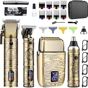 Hair Clippers for Men Professional,Beard Trimmer Kits & Sets, Cordless Mens Hair Trimmer, Electric Shavers, Haircutting Machine with LED Display, for Barber,for Gifts