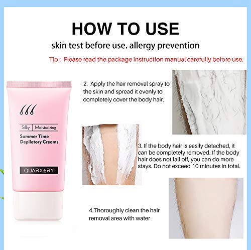 Hair Removal Cream -Fast 5 Mins Depilatory Cream - Upgrade Natural Painless Hair Remover for Women and Men Travel Size (2pack 60ml) - Image 5