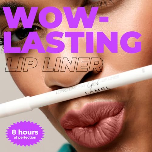 Matte Gel Lip Liner Pencil | Weightless & CreamyTexture - Sharpenable - Longwear & Waterproof - High Pigmented & Flawless Finish - Cruelty-free & Paraben-Free, 408, 1,7g/0.05oz. (Rose Plum) - Image 3