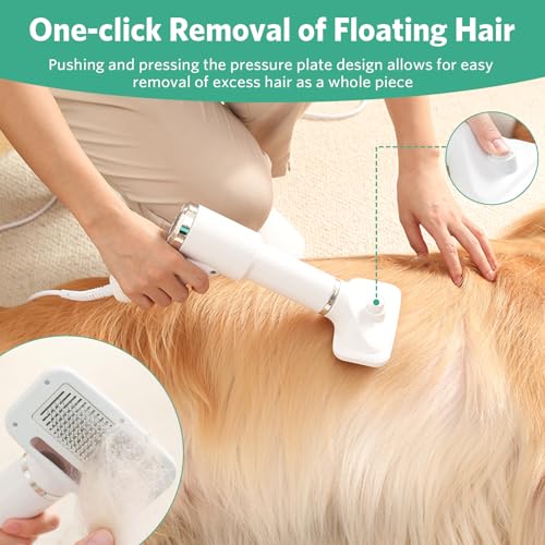 Quiet Portable 2-in-1 Pet Hair Dryer Blower with Slicker Brush for Small Medium Dogs Cats - Image 7