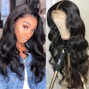 13x4 Lace Front Wig Small Cap Size Fake Scalp Body Wave Natural Color Lace Frontal Wigs Human Hair Pre Plucked Bleached Knots Lace Frontal Human Hair Wigs for Black Women with Baby Hair 180% 22"
