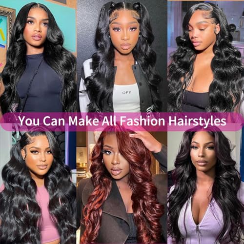 30 Inch 10A Density Body Wave Human Hair Glueless Lace Front Wig Pre-Plucked - Image 6