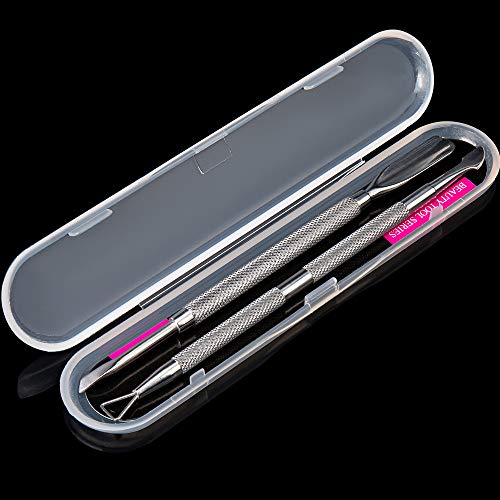 2PCS Cuticle Pusher and Cutter Set, Triangle Cuticle Nail Pusher Peeler Scraper, Professional Grade Stainless Steel Cuticle Remover, Durable Pedicure Manicure Tools for Fingernails Toenails by NANTuYo - Image 7