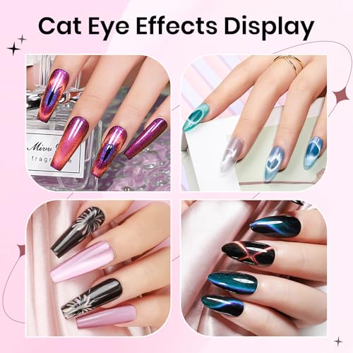 5-in-1 Pink Cat Eye Gel Polish Nail Magnet Tool with Strong Magnetism for DIY Manicure - Image 7
