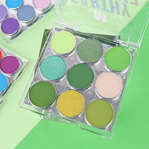 Vibrant Matte Shimmer 9-Pan Eyeshadow Palette, High Pigment Eye Makeup Primer, Rich Colors - Image 7