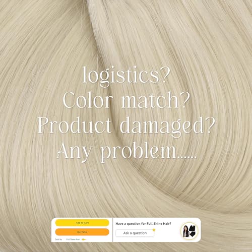 Full Shine Blonde Human Hair Clip in Extensions Invisible Hair Extensions Clip in Human Hair Platinum Blonde Hair Extensions Clip ins Straight Remy Hair 22 Inch 150g - Image 4