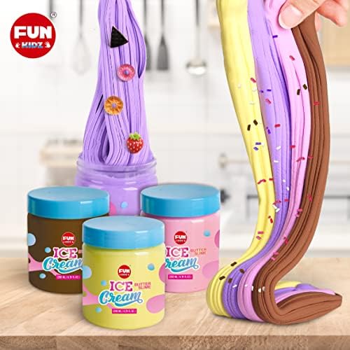 FunKidz 35.16 Fl Oz Butter Slime Pack, Soft Ice Cream Slime Kit for Kids Ages 6-12 - Image 6