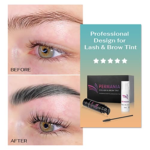 PERMANIA 15ml Black Eyelash Tint Kit Professional Training Use - Image 2