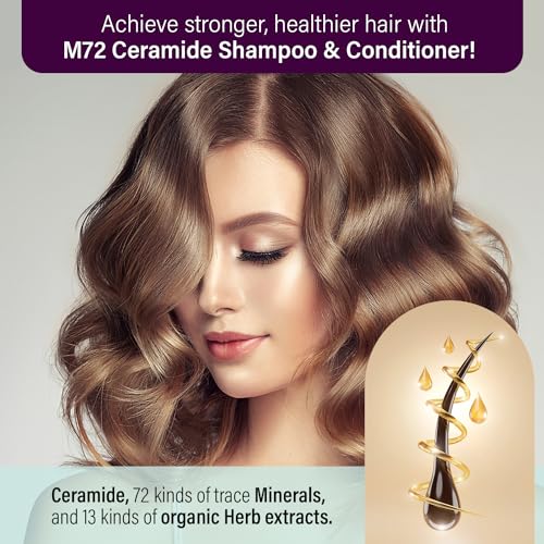 M72 Ceramide Shampoo and Conditioner Set 10 oz for Moisturizing and Strengthening Hair - Image 6