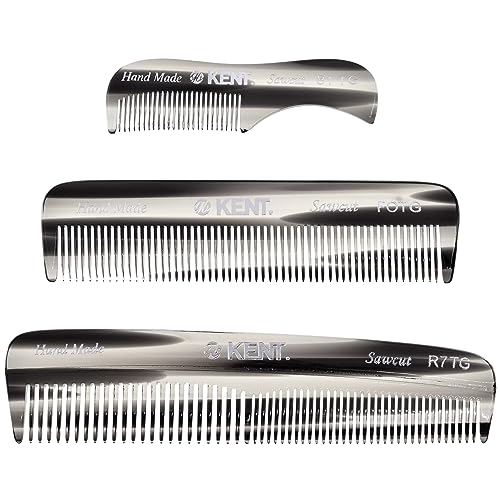 Kent Combs for Men Beard Comb Set, Pocket Comb Beard Kit for Men for Travel and Home Care, Mustache Comb for Men, Mini Comb Beard Combs for Mens Grooming, Handmade Kent Comb Mens Beard Grooming Set