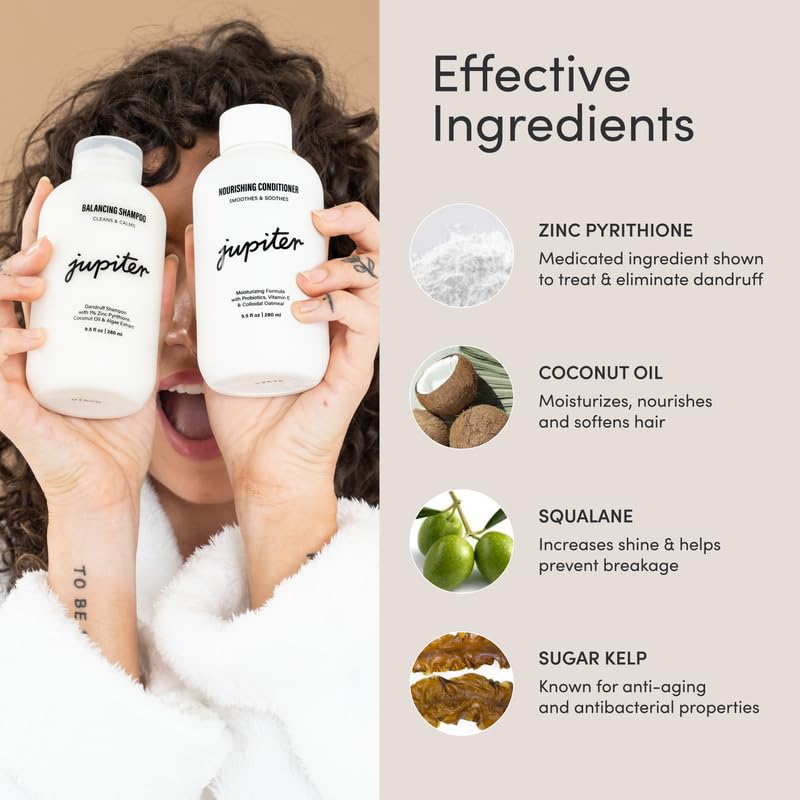 Jupiter Anti-Dandruff Shampoo Conditioner Serum Set Dry Oily Scalp Care 12 oz - Image 3
