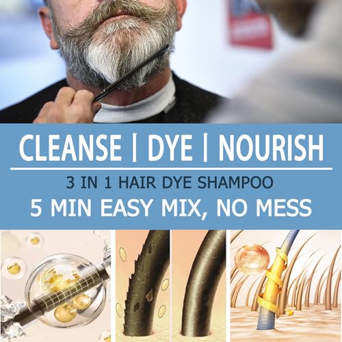 Men's Black Beard Dye 200ml Instant No-Mix Color for Beard and Mustache - Image 4