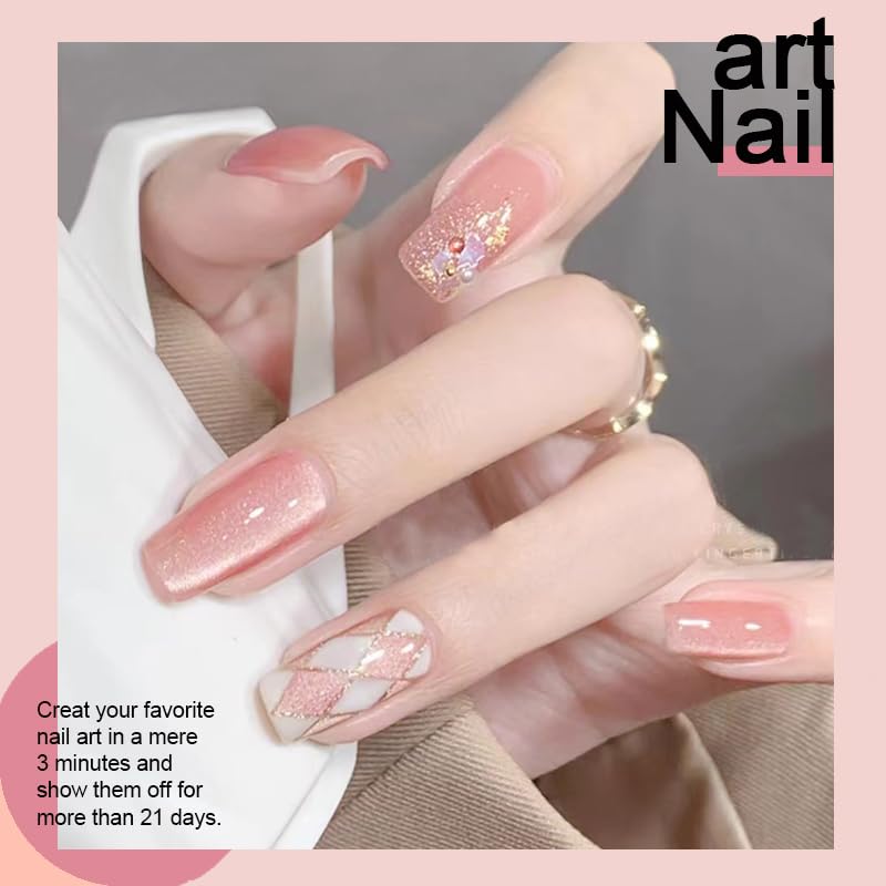 Arte Clavo 10ml Holographic Glitter Jelly Pink Cat Eye Gel Polish Set of Pink Colors with Free Magnet UV LED Soak Off Nail Polish DIY Manicure Nail Salon Varnish 6009… - Image 2