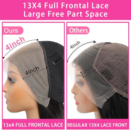 FTQZKEY Ginger Lace Front Wigs Human Hair 30 inch Ginger Orang Body Wave Wig Human Hair 13x4 Ginger Glueless Lace Front Wigs 180% Density Ginger Human Hair Wigs for Women - Image 6