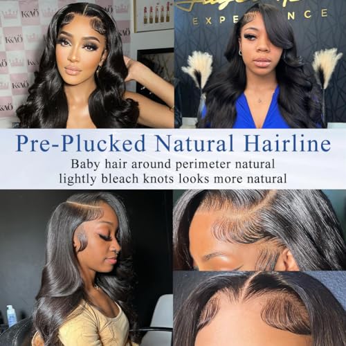 FABA 28 Inch 180% Density Body Wave Human Hair Lace Front Wig with Baby Hair - Image 5