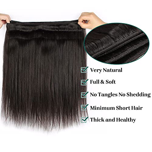 10A Straight Bundles Human Hair 18 20 22 inch Brazilian Virgin Human Hair Bundles Straight 100% Unprocessed Virgin Hair Straight Weave Bundles Human Hair 3 Bundles Deals - Image 4