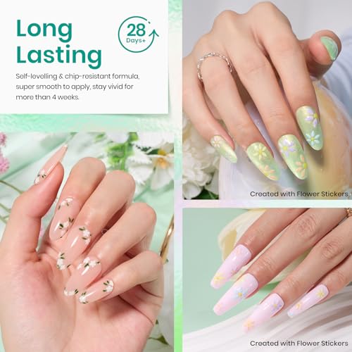 Beetles Nail Blooming Gel 15ml Clear Uv Led Blossom Gel Polish for Spreading Effect with Gel Polish Nail Set 36 Colors Verse of Flower Collection Spring Pink Nail Polish Pastel Gel Polish - Image 4