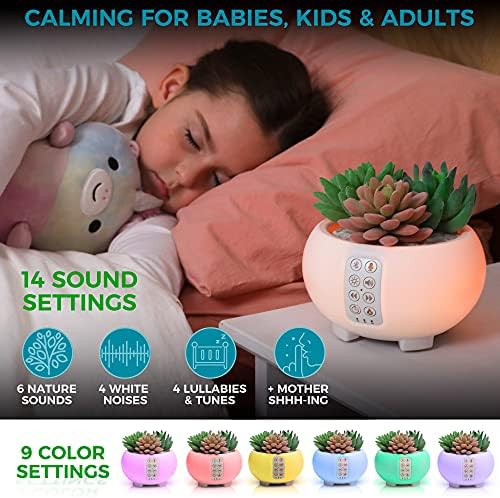 【3 in 1】White Noise Sound Machine for Sleep Adults Kids Baby – White Noise Machine for office privacy & noise canceling - Pink and Brown Noise, Lullaby’s and Nature Sleep Sounds for Deep Restful Sleep - Image 3