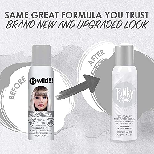 Punky Temporary Hair Color Spray, Siberian White, Non-Damaging, Quick Drying Hair Dye Instant Vivid Hair Color, 3.5 oz, 2-Pack - Image 2