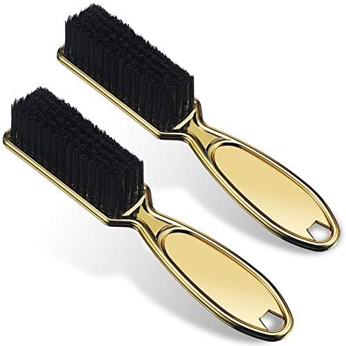 2-Piece Gold Barber Blade and Hair Clipper Cleaning Brush Tool
