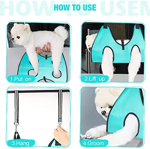 Green Medium Dog Grooming Hammock for Pets up to 40lb Nail Trimming Aid - Image 7