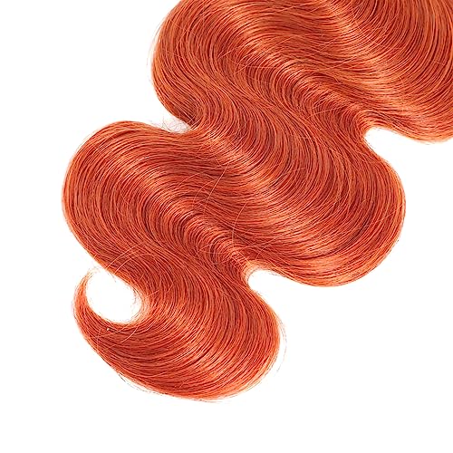 #350 Bundles Human Hair Ginger Body Wave Bundles Ginger Orange Human Hair Bundles 14 16 18 inch Peruvian Remy Orange Body Wave Bundles for Black Women - Image 6