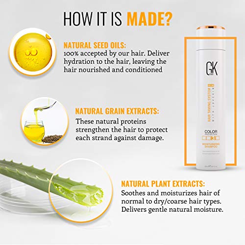 GK HAIR Global Keratin Leave in Conditioner Cream For Detangling Smoothing Strengthening 130ml - Moisturizing Shampoo for Color Treated Dry Damage Curly Frizzy Thinning 300ml - Image 9