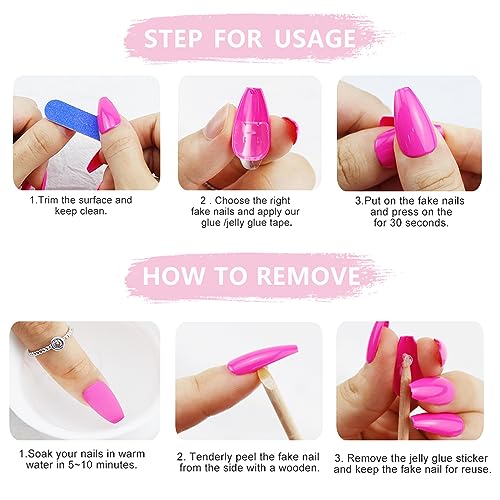 Halloween Press on Nails Short Almond Pink False Nails, Gel Acrylic Fake Nails with Glue, Salon Effect Natural Fit Reusable Glue on Nails Set 14Size 28Pcs, Halloween Design - Image 6
