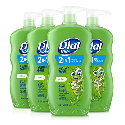 Dial Kids 2-in-1 Body and Hair Wash Melon Scent 24 fl oz Pack of 4