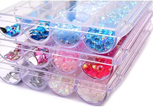 DIY Nail Art Rhinestone Kit 2-10mm Hearts Pearls Diamonds Acrylic Flat Bottom with Tools - Image 9