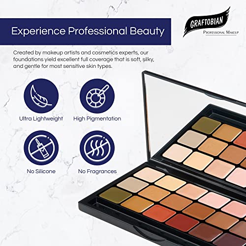 Graftobian HD Pro 12-Shade Face Makeup Palette with Blending Sponge - Image 5