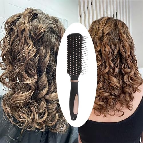 2 Pack Hair Brushes,Curl Hair Brush Detangling Brush Hair Comb For Men And Women Great On Wet Or Dry Hair For Long Thick Thin Curly Natural Hair (Black) - Image 3