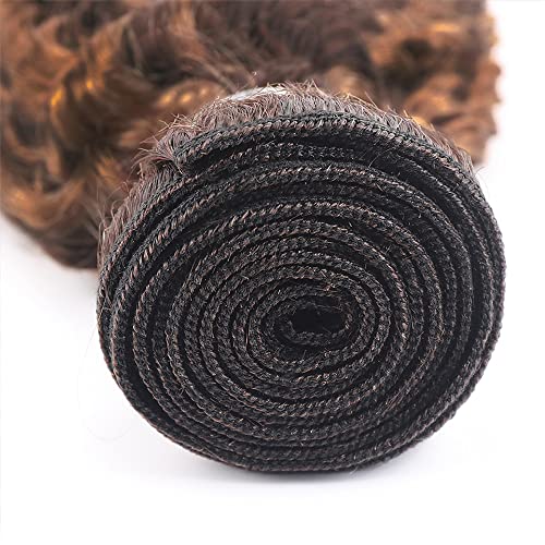 Freiuoke 28 Inch Ombre Kinky Curly Human Hair Bundles Brazilian Virgin 3 Pack - Image 4