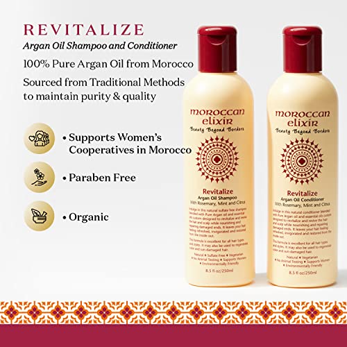 Revitalize Hair Treatments Argan Shampoo & Conditioner Set For Woman | Enriched with Antioxidants, Minerals & Vitamin E | Suitable for All SkinType | Set of 2, 805 fl Oz - Image 7