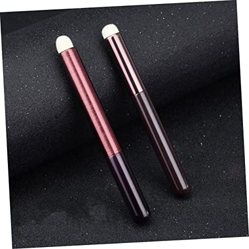 3 Piece Wooden Handle Makeup Brush Set Concealer Lip Eyeliner Short Hair Travel Wand - Image 3